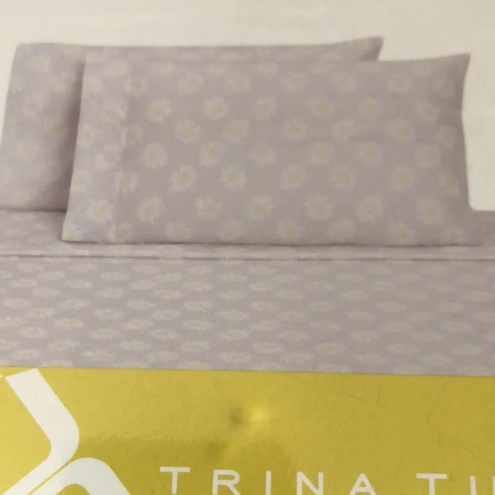 Trina Turk Stencil Dahlias QUEEN Sheet Set